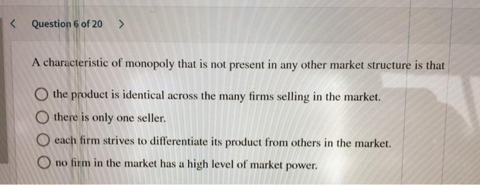 Solved Save Answer Question 1 of 20 > What is the | Chegg.com