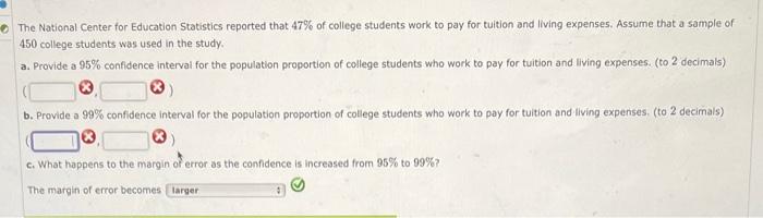 Solved The National Center For Education Statistics Reported | Chegg.com