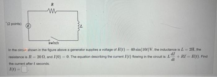 Solved In the circuit shown in the figure above a generator | Chegg.com