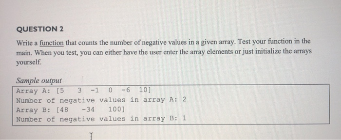 Solved QUESTION 2 Write a function that counts the number of | Chegg.com