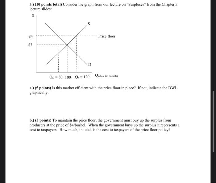 Solved 3.) ( 10 points total) Consider the graph from our | Chegg.com