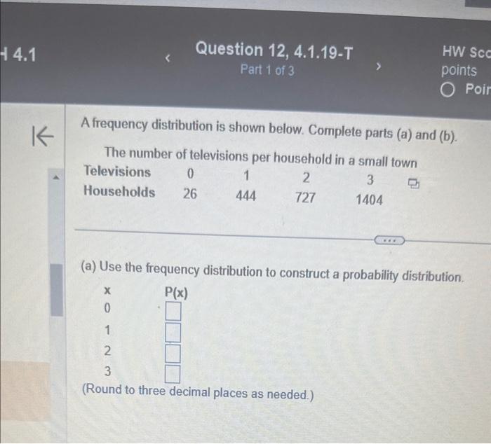 Solved A Frequency Distribution Is Shown Below. Complete | Chegg.com