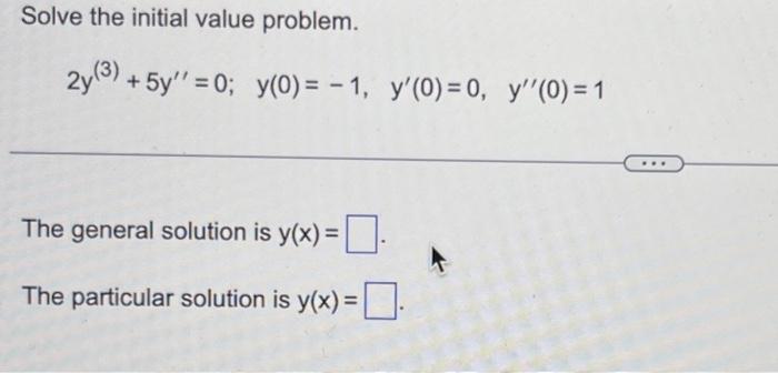 Solved Solve the initial value problem. | Chegg.com