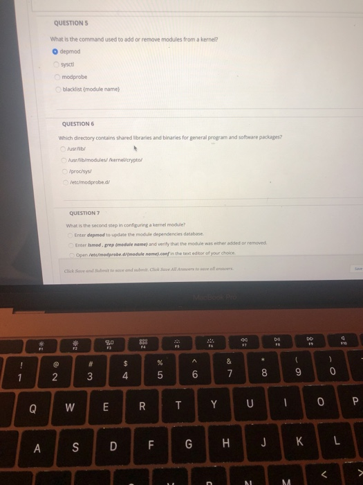 Solved QUESTIONS What is the command used to add or remove | Chegg.com