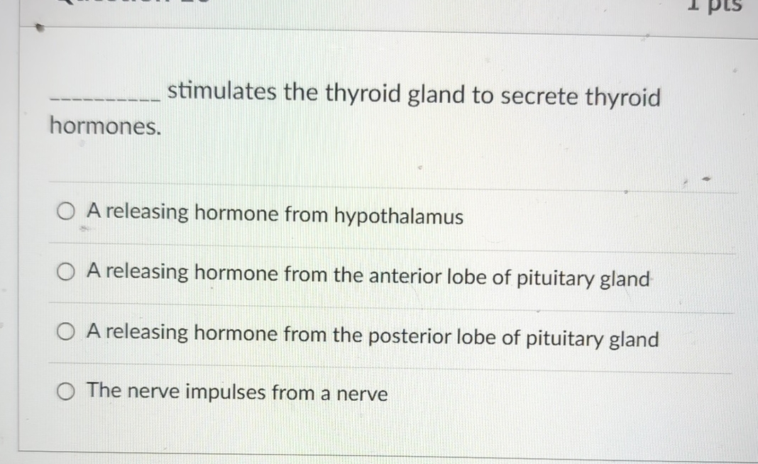 To Secrete Solved stimulates the thyroid gland to secrete thyroid | Chegg.com