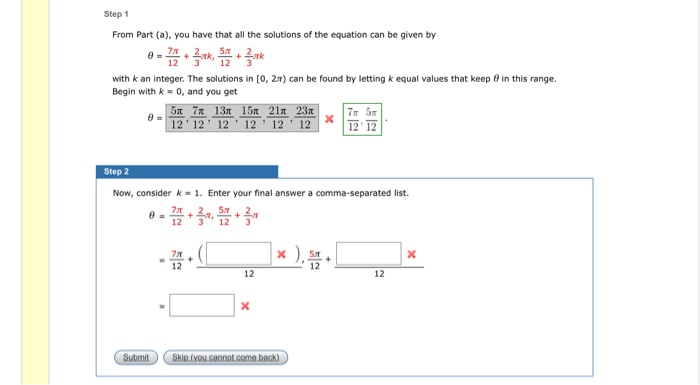Solved Step 1 From Part (a), you have that all the solutions | Chegg.com