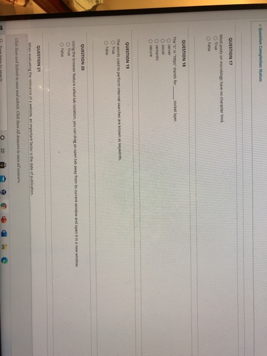 Solved Question Completion Status: QUESTION 1 Your personal | Chegg.com