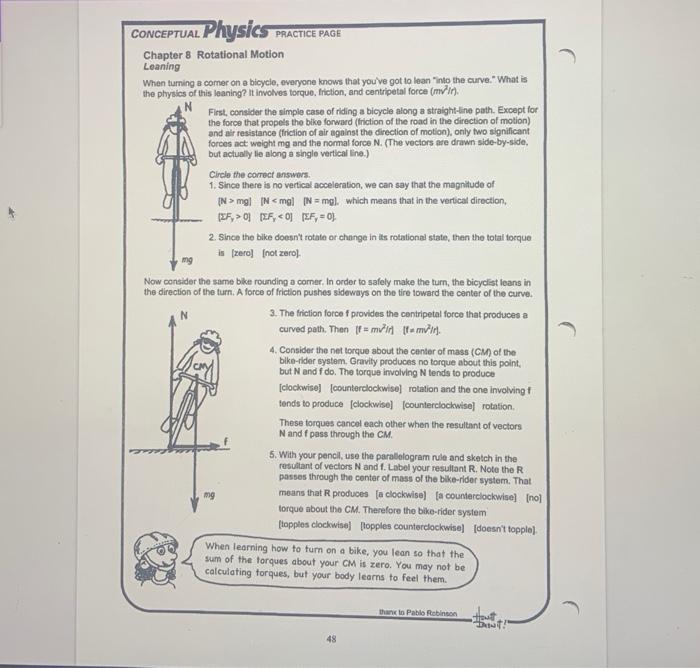 Solved Chapter 8 Rotational Motion coaning When turning a | Chegg.com