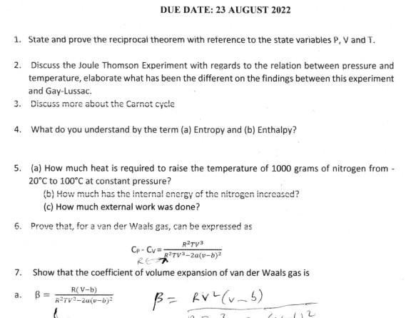 Solved PHY3223 Previous Test Questions Answer All Questions | Chegg.com