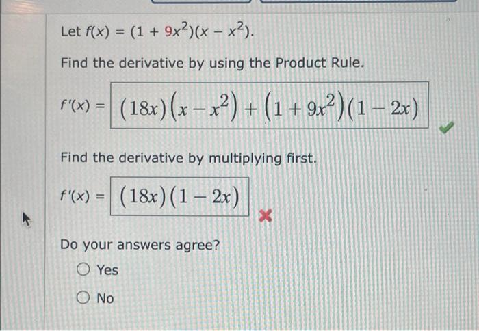 Solved Let F X 1 9x2 X X2 Find The Derivative By