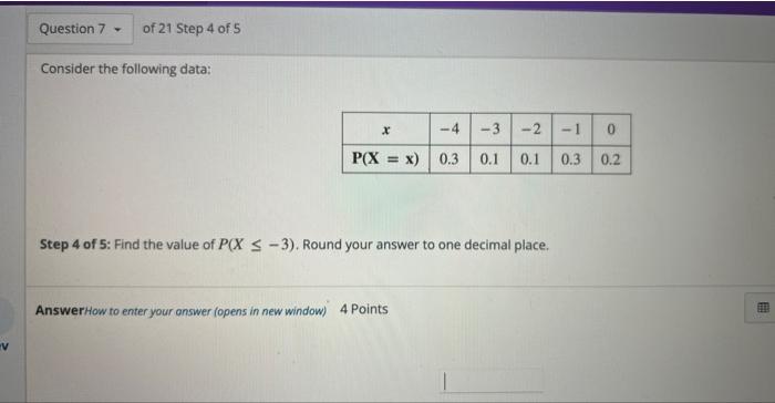 Solved Consider the following data: Step 1 of 5: Find the | Chegg.com
