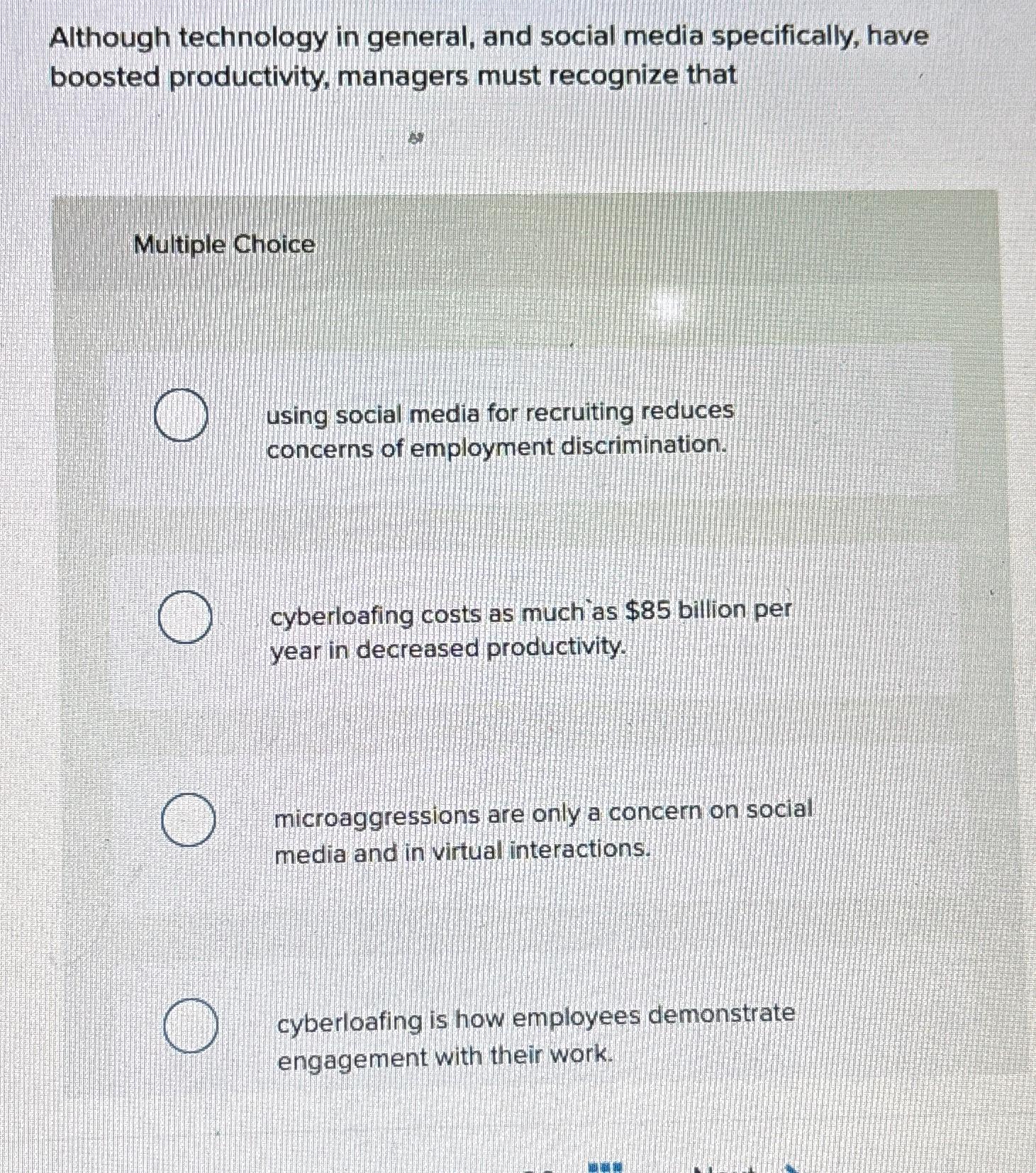 Solved Although technology in general, and social media | Chegg.com