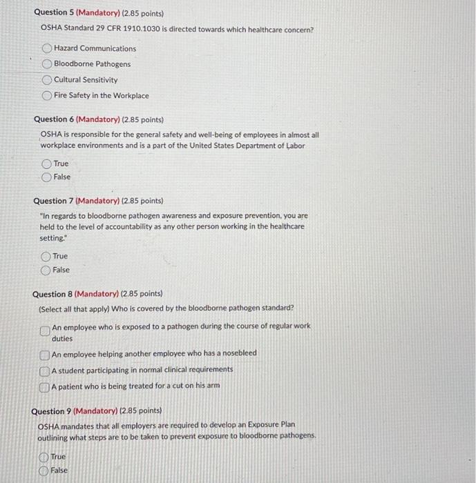 Solved (Select all that apply) Bloodborne pathogens are: | Chegg.com