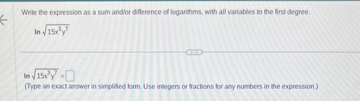 Solved Write the expression as a sum and/or difference of | Chegg.com