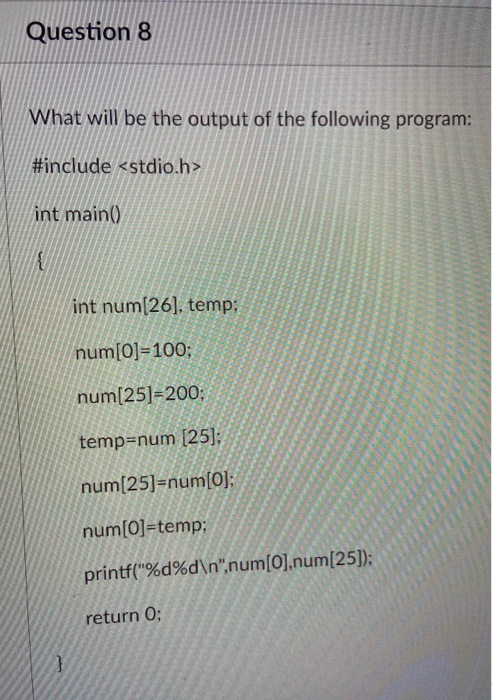Solved Question 7 Point out errors, if any, in the following | Chegg.com