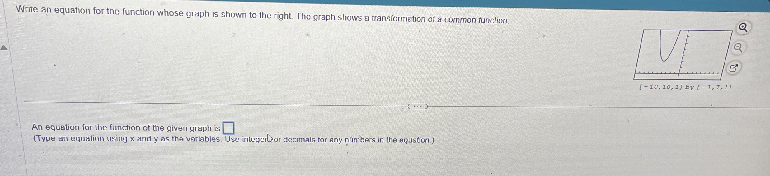 Solved Write an equation for the function whose graph is | Chegg.com