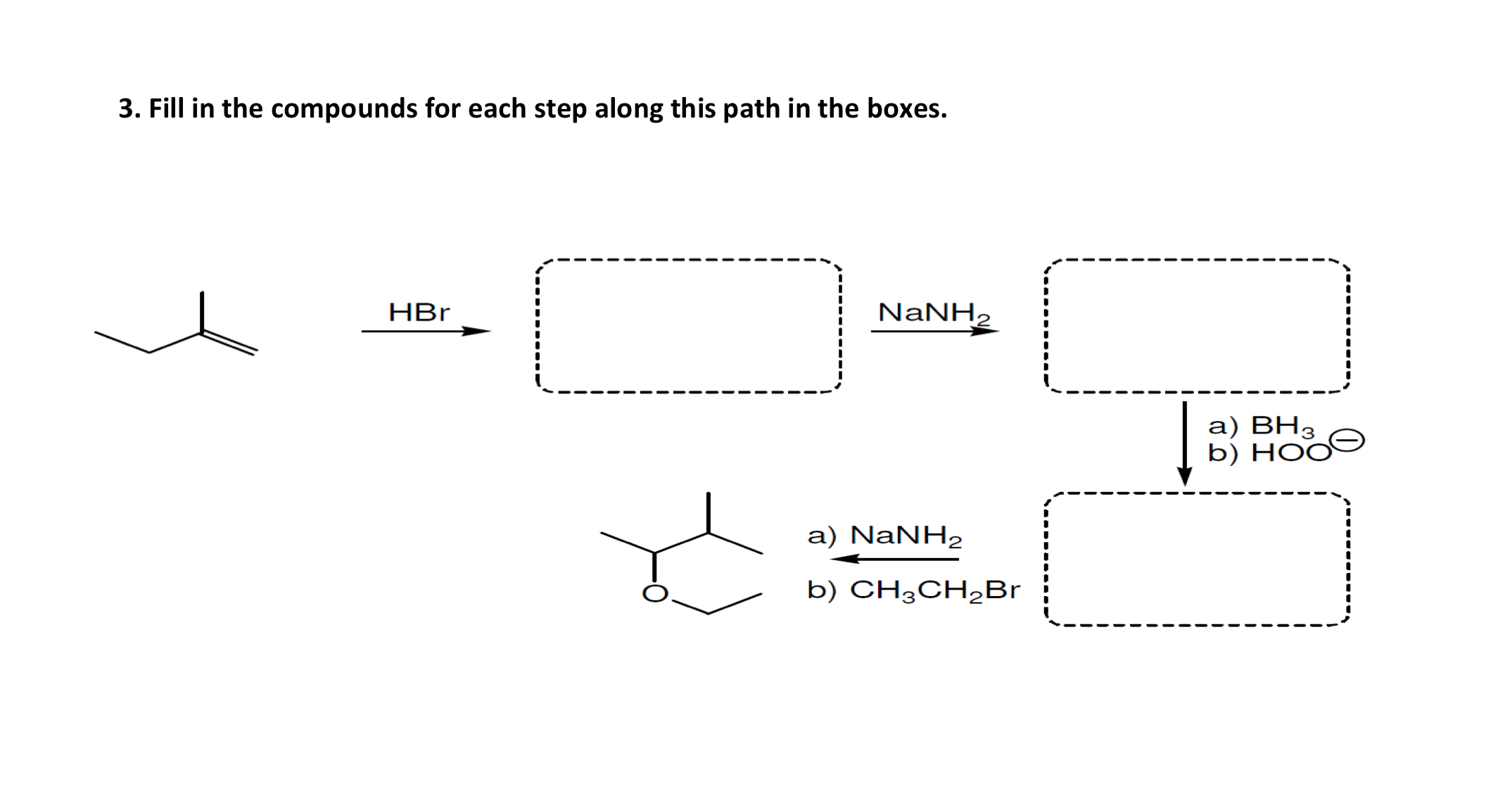 Solved Fill in the compounds for each step along this path | Chegg.com