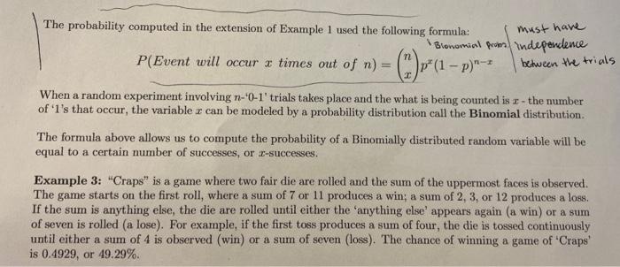 Solved The probability computed in the extension of Example | Chegg.com