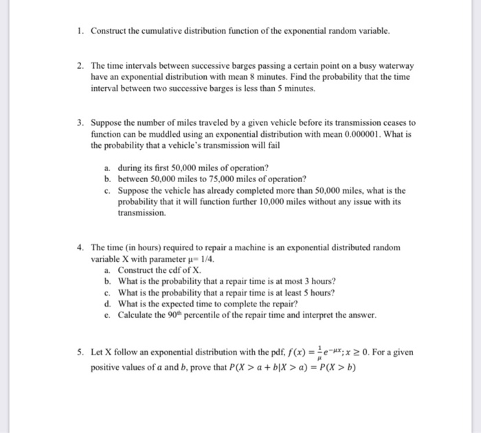 Solved 1. Construct the cumulative distribution function of | Chegg.com