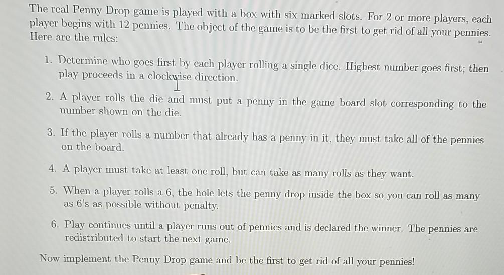 How to play Drop It, Official Rules