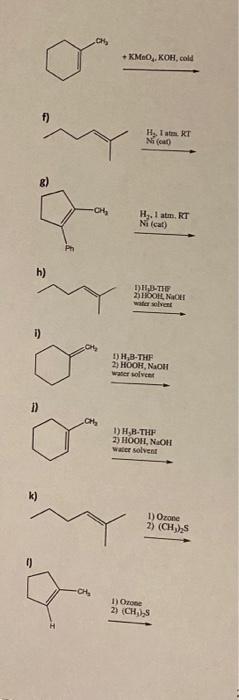 Solved a) +Cl2, water solvent b) +Br2, water solvent +Br2, | Chegg.com