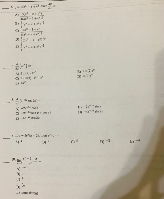 Solved 6 Y Vp 1 E Then A 3 X 3 E 4 3 R 1 Ex B Chegg Com