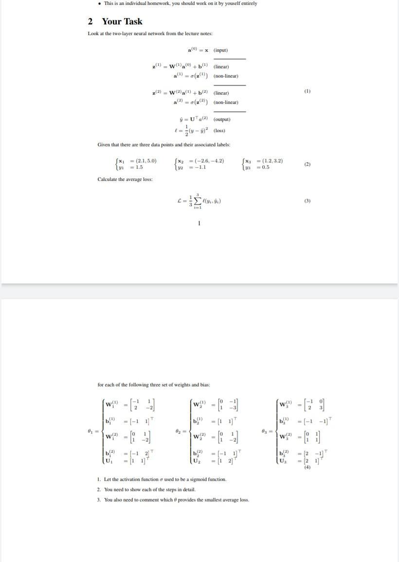 This is an individual homework, you should work on | Chegg.com