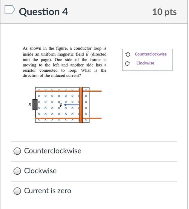 Solved Question 4 10 pts As shown in the figure, a conductor | Chegg.com