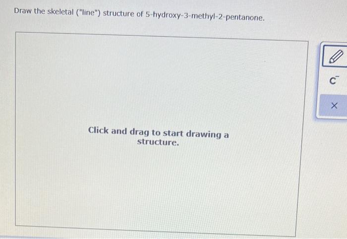 draw the skeletal line structure of 3 methyl 2 pentanone
