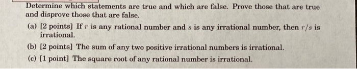 Solved Determine which statements are true and which are | Chegg.com