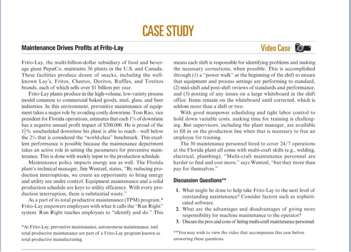 frito lay case study answers