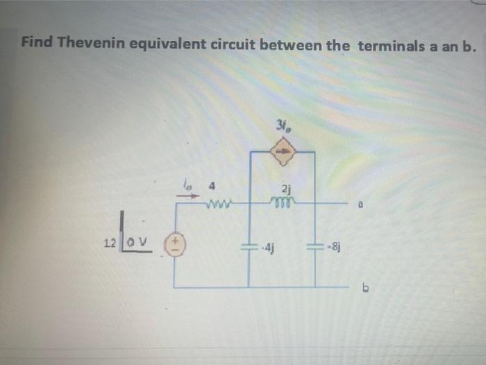 Solved Find Thevenin equivalent circuit between the | Chegg.com