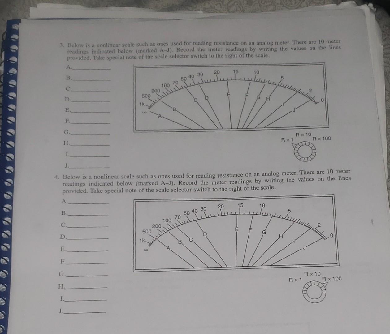 Solved A variety of linear and scales will be