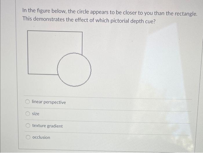 Solved In the figure below, the circle appears to be closer | Chegg.com