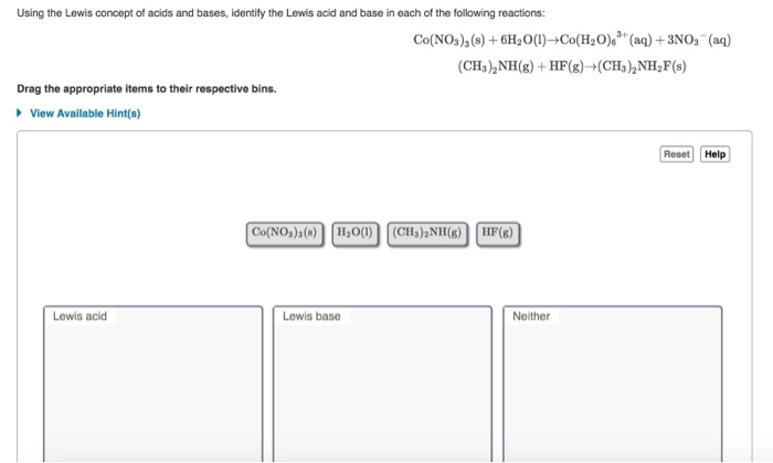 Solved Using The Lewis Concept Of Acids And Bases, Identify | Chegg.com