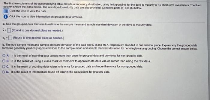 Solved The first two columns of the accompanying table | Chegg.com