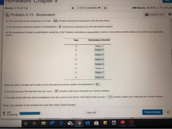 Solved Save Homework: Chapter 9 Score: 0.75 Of 1 Pt Problem | Chegg.com