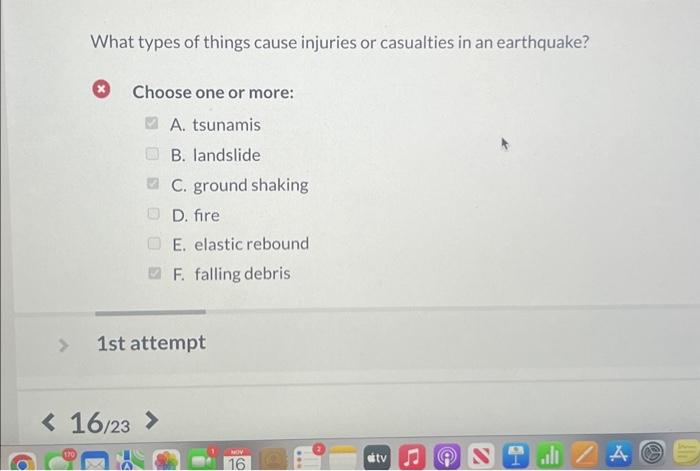 Solved > What types of things cause injuries or casualties | Chegg.com