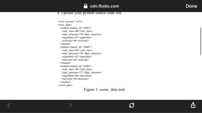 Solved Write a python program to read the following XML file | Chegg.com