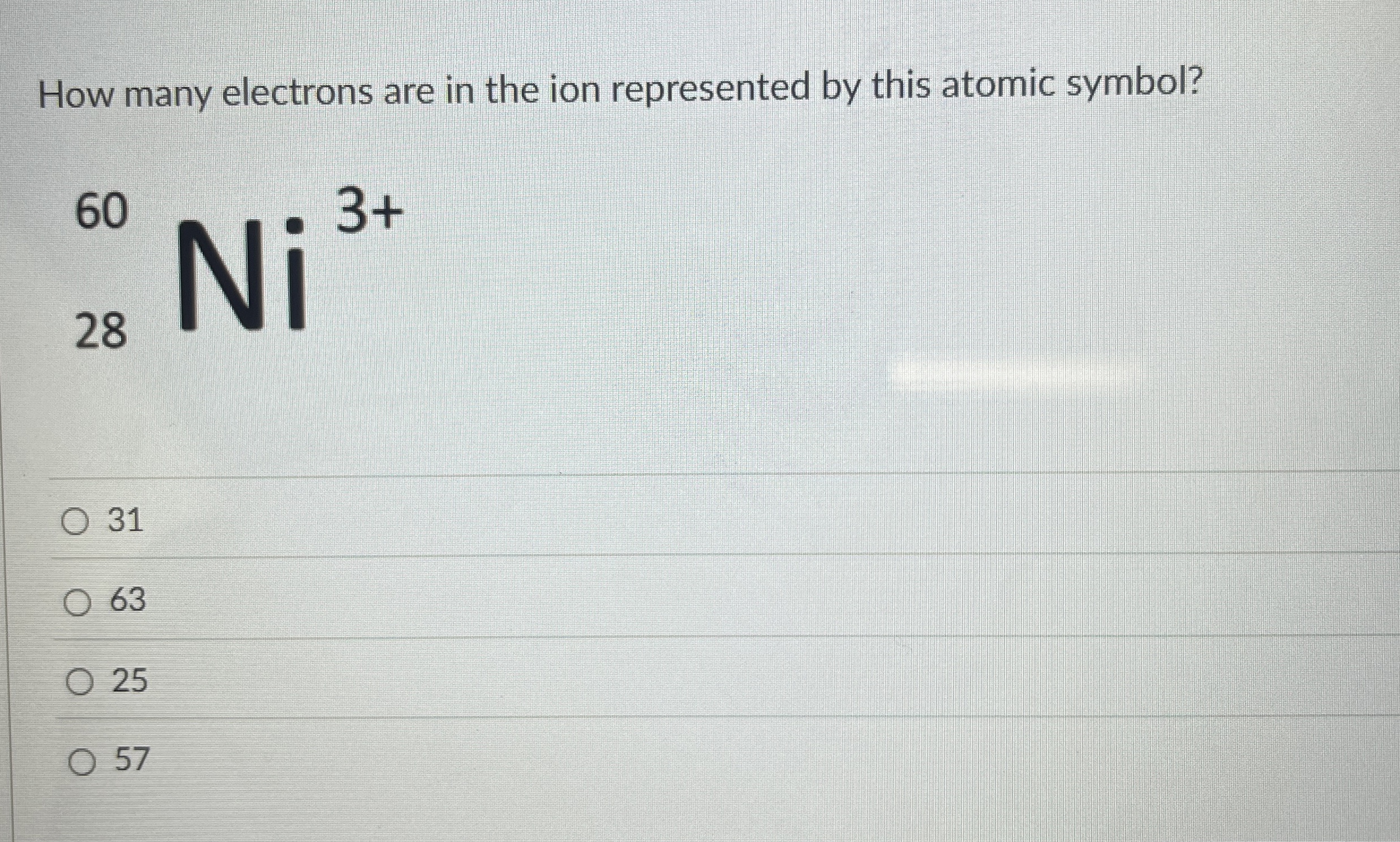 Solved How many electrons are in the ion represented by this | Chegg.com