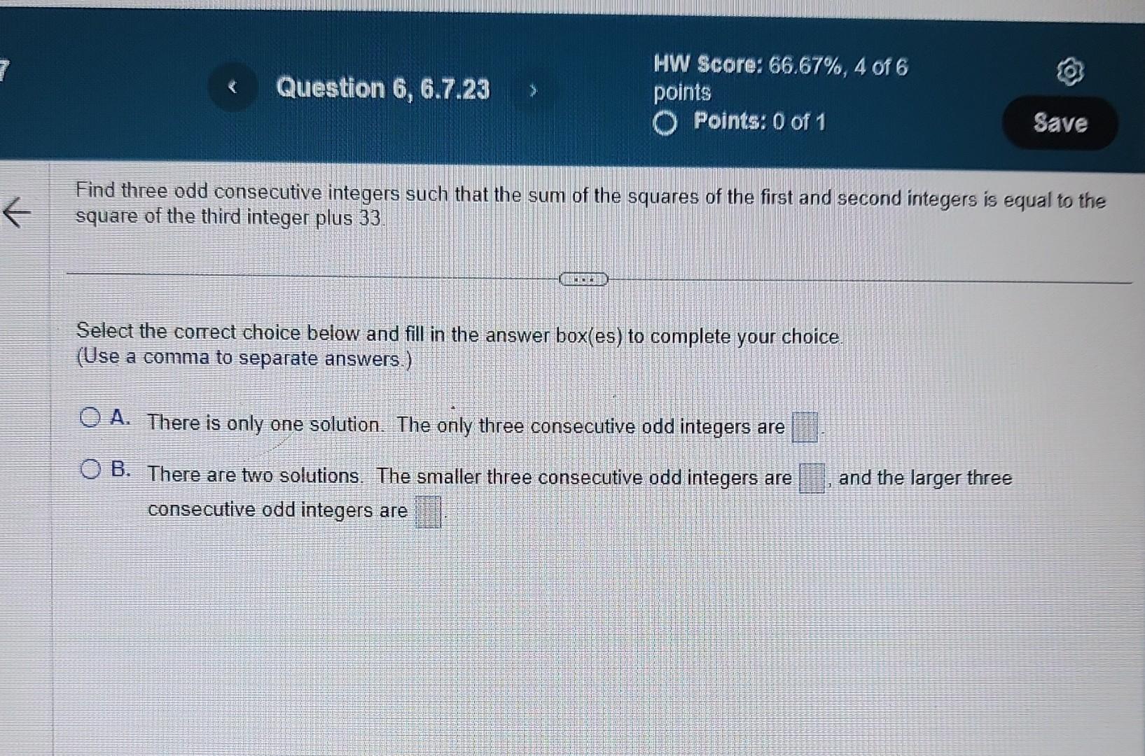 Solved Find three odd consecutive integers such that the sum | Chegg.com