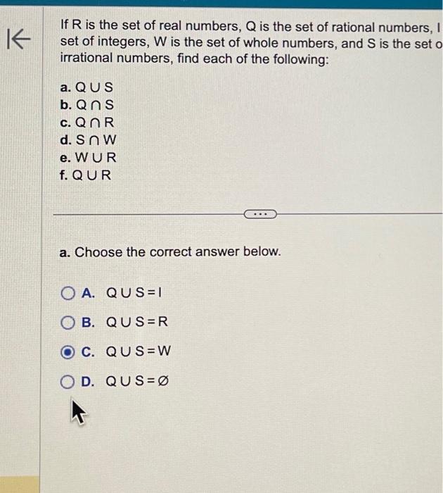 if r is the set of all real numbers