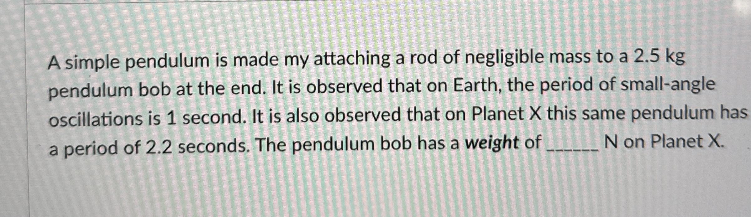 Solved A simple pendulum is made my attaching a rod of | Chegg.com