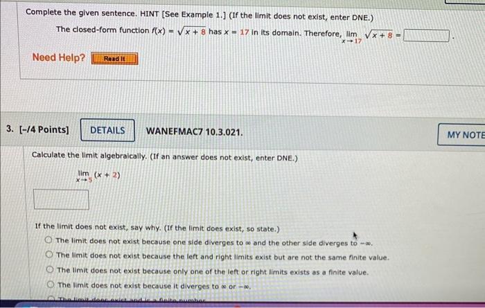 Solved Complete the given sentence. HINT [See Example 1.] | Chegg.com