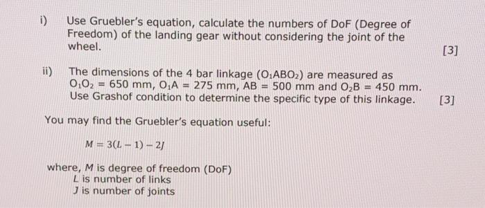 4-bar linkage in landing gear mechanism