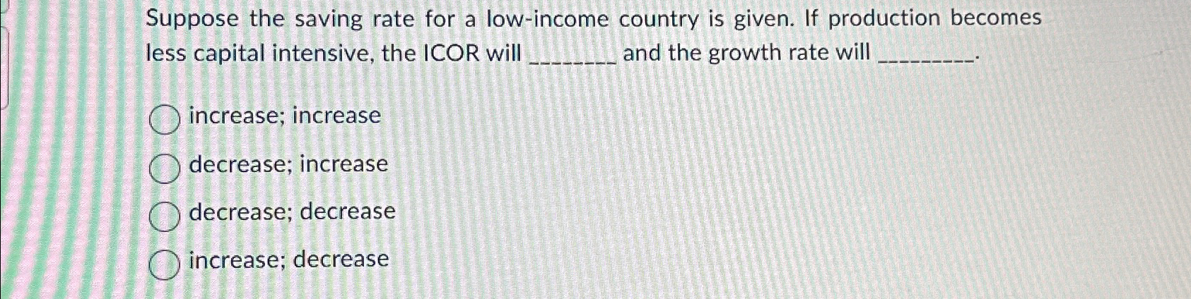 Solved Suppose the saving rate for a low-income country is | Chegg.com