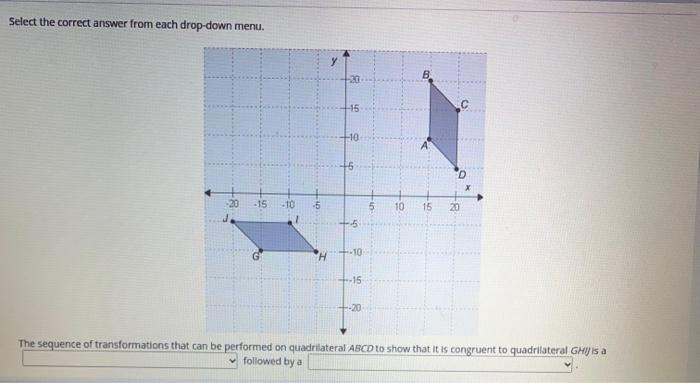 Solved Select The Correct Answer From Each Drop-down Menu. | Chegg.com