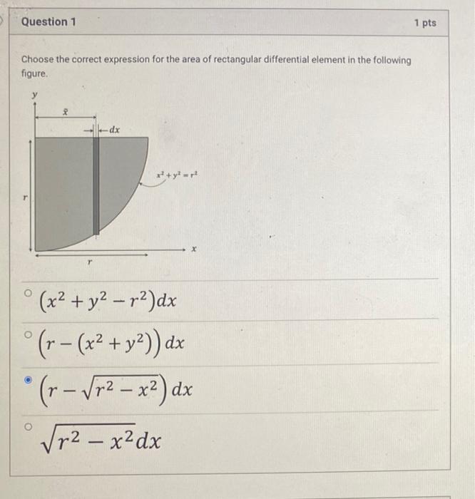 Solved Question 1 1 pts Choose the correct expression for | Chegg.com