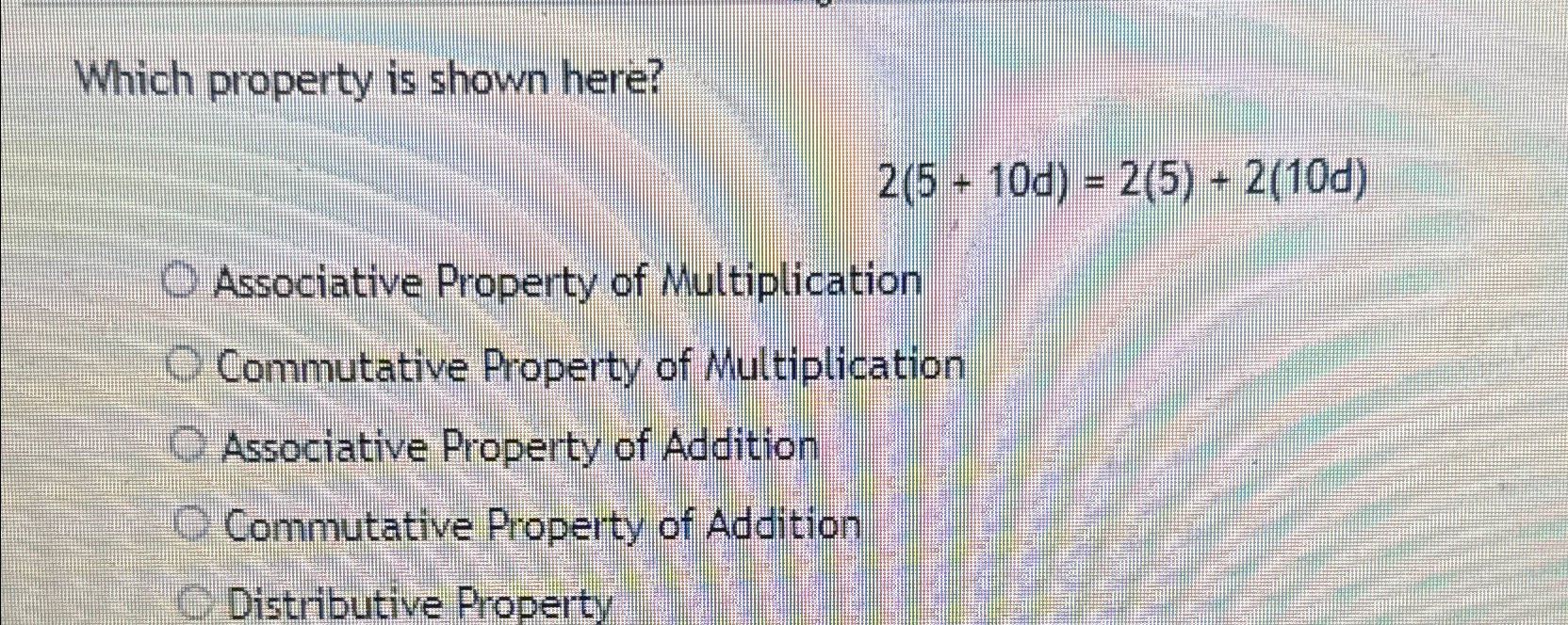 Solved Which property is shown