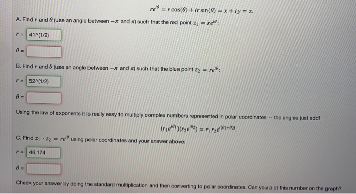 Solved points) Here are several points on the complex plane